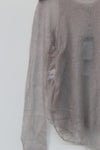 Swaying/Knit slightly transparent horse sea hairy 2 -piece SW22AW1T29 belly ash PS52
